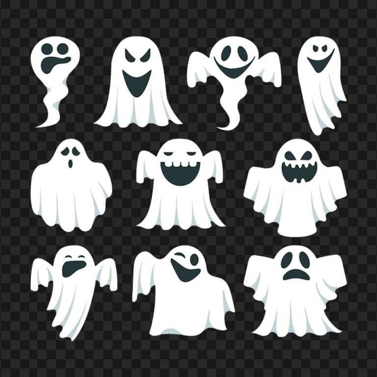 HD Collection Of White Illustration Ghosts PNG