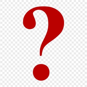 Red Question Mark Simple Icon Sign Symbol PNG