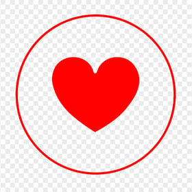 HD Red Heart Outline Line Icon PNG