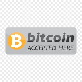 HD Btc Bitcoin Accepted Here Sticker Button PNG
