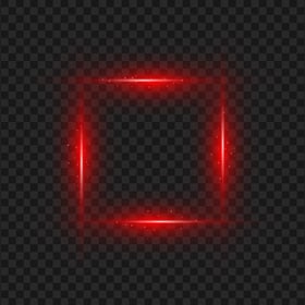 Red Glowing Light Effect Square Frame PNG Image