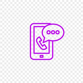 HD Purple Outline Connected Cell Phone Icon Transparent PNG