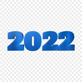 HD Blue 3D 2022 Text Logo PNG