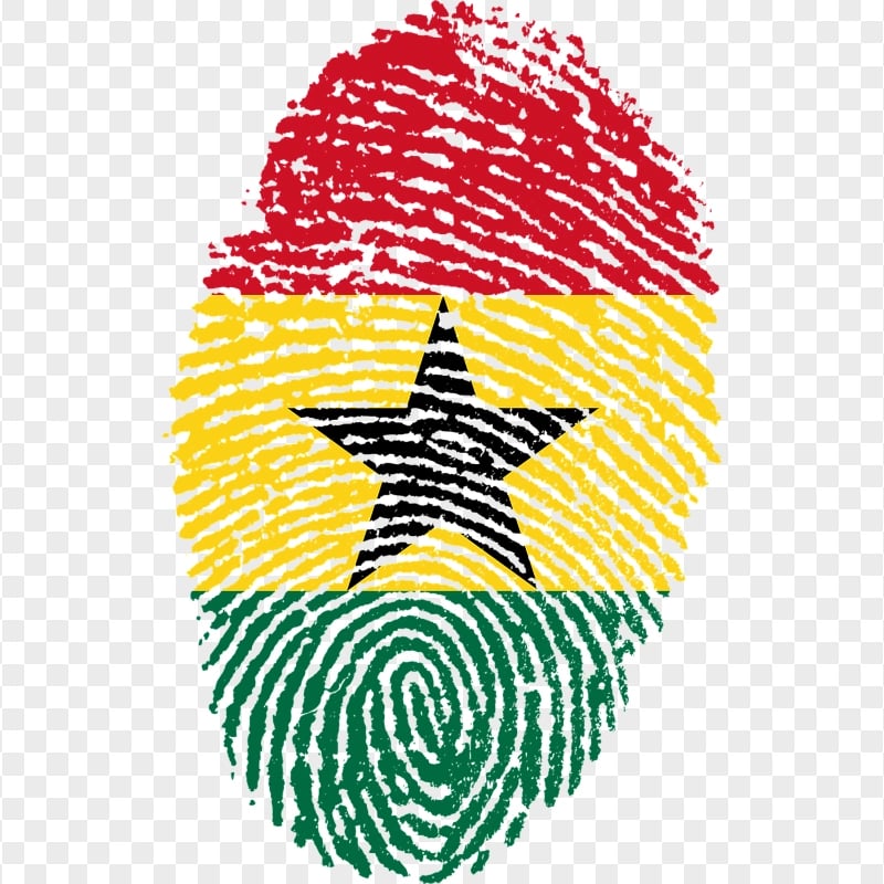 Fingerprint Ghana Flag HD PNG