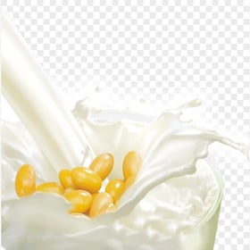 HD Pouring Soy Milk In Glass Splash PNG