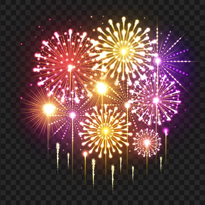 Beautiful New Year Holiday Fireworks HD PNG