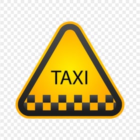 Caution Triangle Taxi Cab Road Sign Icon PNG