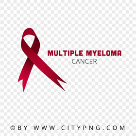 Multiple Myeloma Cancer Burgundy Ribbon Logo Sign PNG