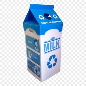 HD Blue Real Milk Carton Box PNG