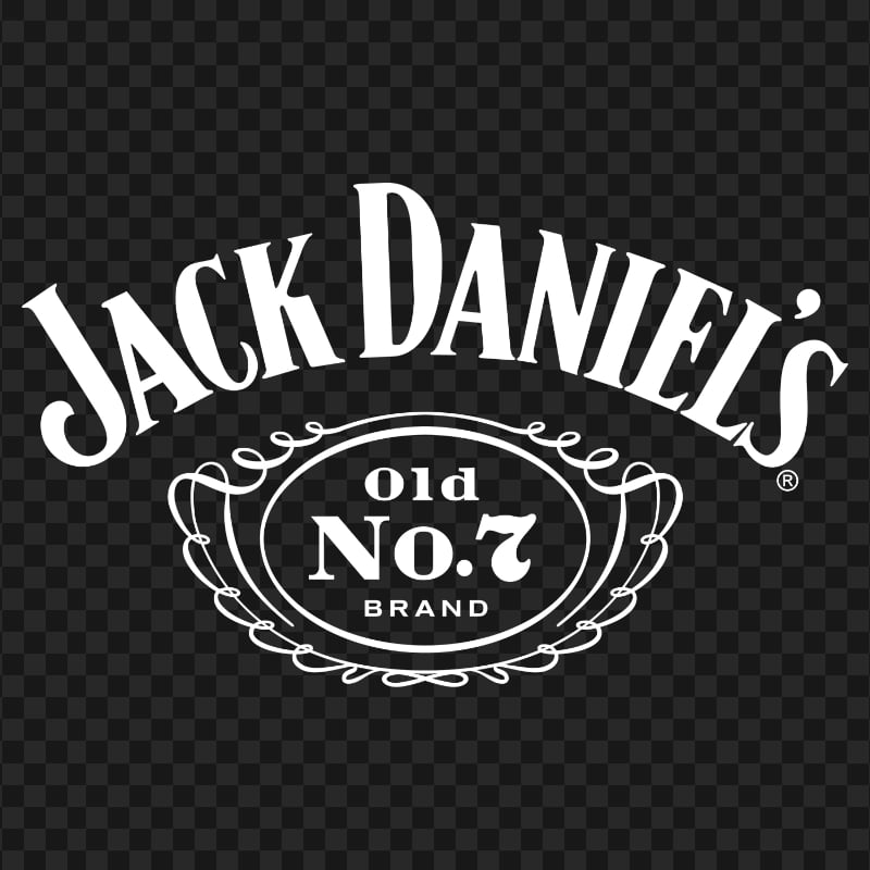 HD White Jack Daniel's No 7 Logo PNG