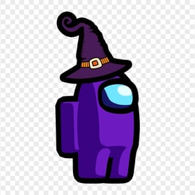 HD Purple Among Us Character Witch Hat PNG