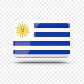 Uruguay Flag Glossy Banner icon PNG