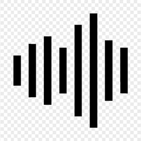 Transparent Sound Wave Black Icon