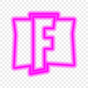 HD Fortnite Pink Neon F Logo Letter PNG