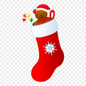 Cartoon Christmas Socks Santa Shoe PNG Image