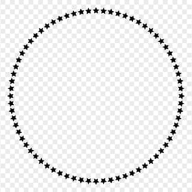 HD Black Stars Circle Frame PNG