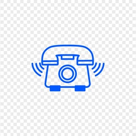 HD Blue Outline Phone Receive A Call Icon Transparent PNG