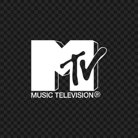 HD MTV White Logo Transparent PNG