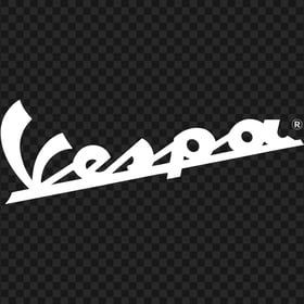 Transparent HD Vespa White Logo