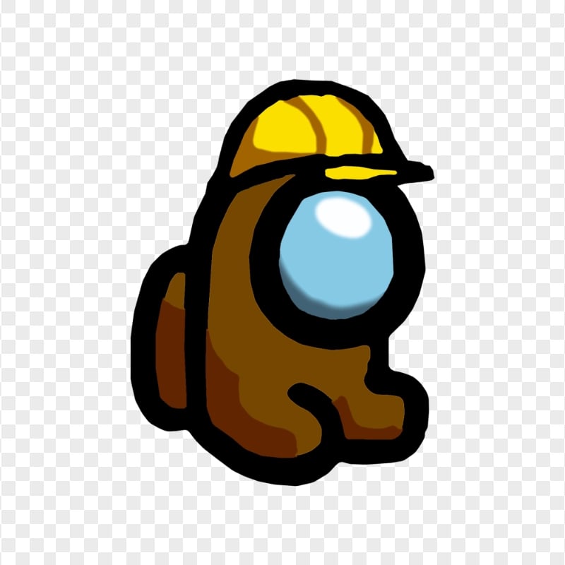 HD Brown Among Us Mini Crewmate Hard Construction Hat PNG