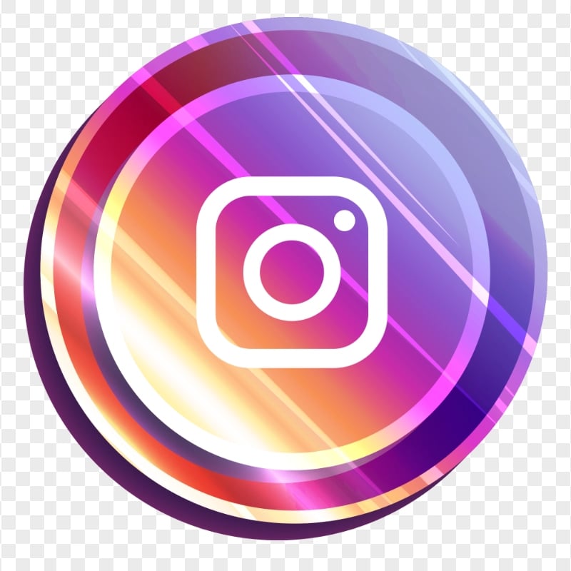 Illuminated Round Instagram Icon | Citypng