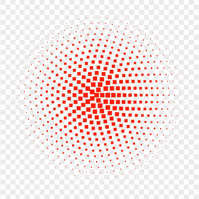 HD Circular Red Halftone Abstract PNG