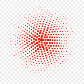 HD Circular Red Halftone Abstract PNG