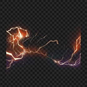 HD Thunder Lighting Spark Effect PNG