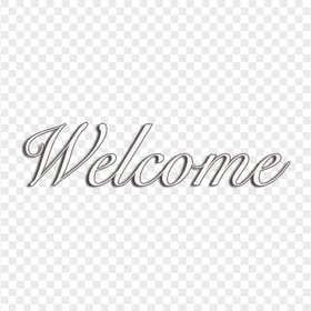 White Welcome Word Text Illustration FREE PNG