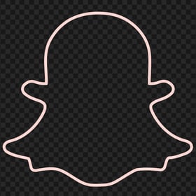 HD Pink Snapchat Outline Ghost Logo Icon Symbol PNG Image