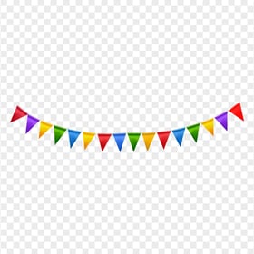 Colorful Pennant Banner PNG