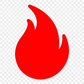 HD Red Fire Flame Silhouette Icon PNG