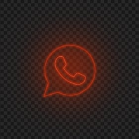 HD Red Neon Light Whatsapp Art Line Logo Icon PNG