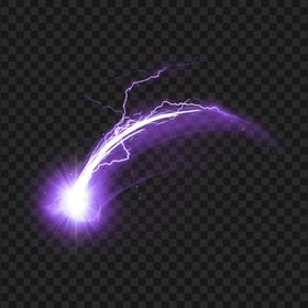 Purple Spark Energy Effect PNG