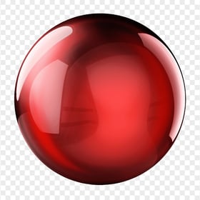HD Red Glass Sphere Ball Transparent PNG