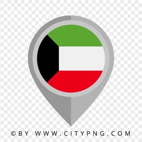 Kuwait Flag Map Location Icon Mark PNG