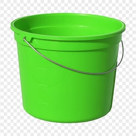 HD Green Plastic Bucket PNG