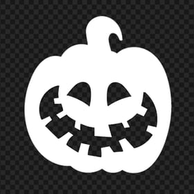 White Halloween Pumpkin Shape Silhouette