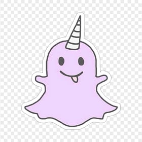HD Snapchat Kawaii Cute Purple Ghost Stickers Icon PNG
