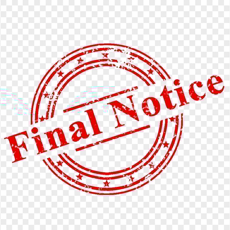 Final Notice Red Stamp HD Transparent Background | Citypng