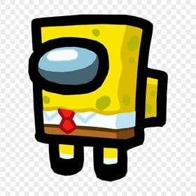 HD Among Us Spongebob Character PNG