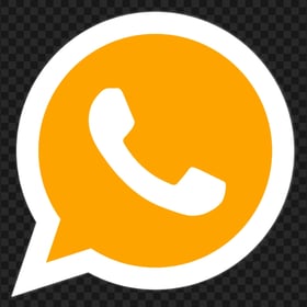 HD Orange & White Wa Whatsapp Logo Icon PNG
