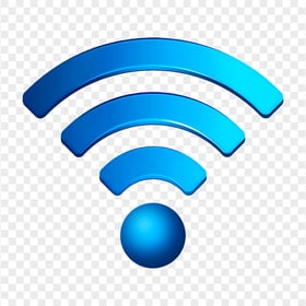 HD Wifi Internet 3D Blue Logo Icon Symbol PNG