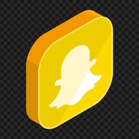 3D Snapchat Square App Logo Icon PNG Image
