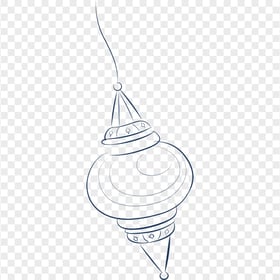 Drawing Outline Ramadan Light Lantern Lamp