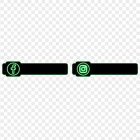 PNG Social Media Black & Green Banner Lower Third