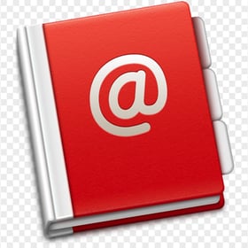 Red Email Contacts Address Book Icon