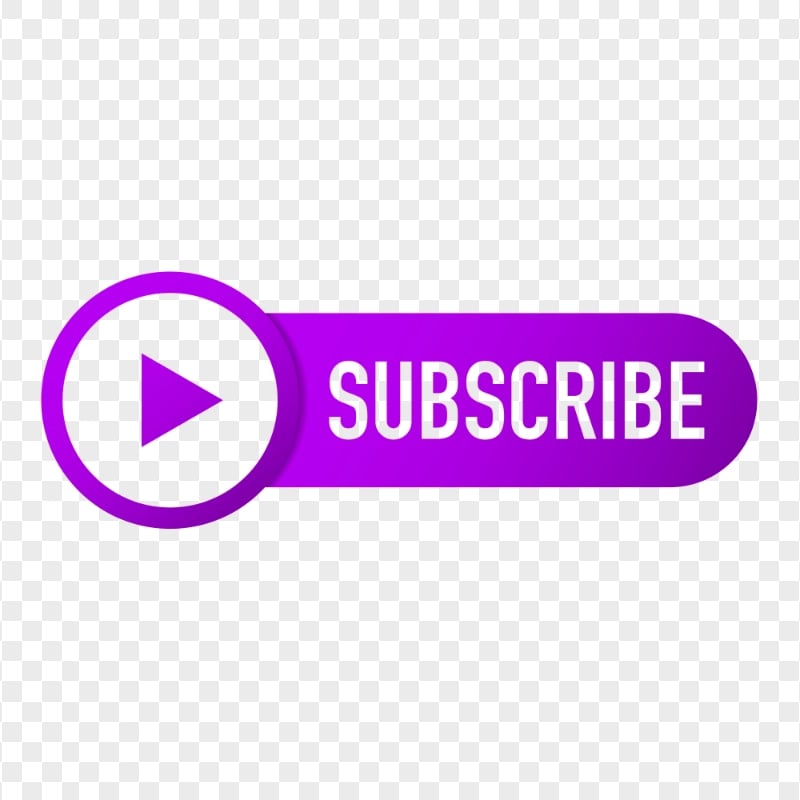 HD Outline Youtube Subscribe Purple Button Logo PNG