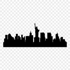 New York Skyline City Building Silhouette PNG