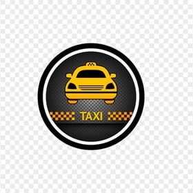 Taxi Service Point Round Logo Icon Sign PNG